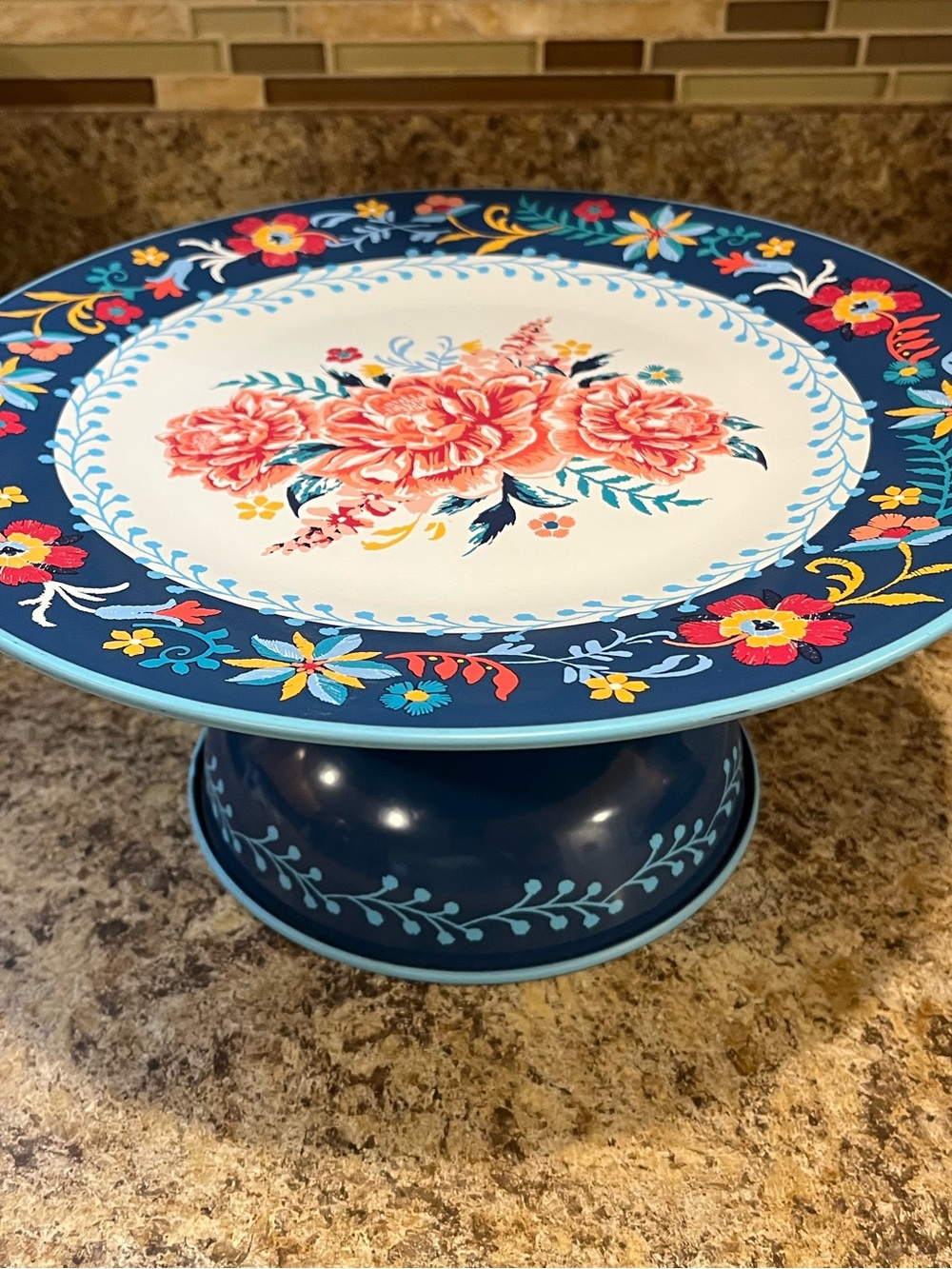The Pioneer Woman Keepsake Floral Cake Stand NWT
